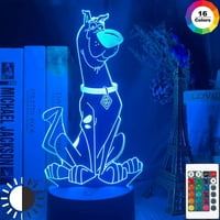 SH 3D Iluzijska lampica LED noćna svjetla Slatka crtani pas scooby doo figura beba šarena za djecu Dječji
