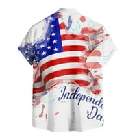 Zakon sada! Himeway Stars and Stripes Tunike Muška ljetna američka zastava Stil tiskane majice kratkih