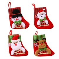 Papirne šamroke za ukrašavanje božićnih čarapa Trke božićne čarape i božićne čarape za zabavu za zabavu i božićni crtani crveni set