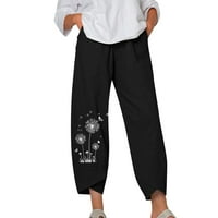 DMQQUPV Yoga haljine za žene Žene Capri hlače Ležerne prilike za vuču Elastične visoke struke Široke