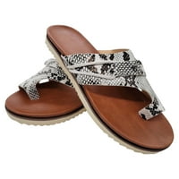 Ispušače kućne papuče Aueoeo s lukom potporom za žene novi stil ravne sandale Udobne klizanje Sole dame Ljeto plaže obuća