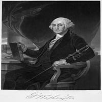 George Washington n. Prvi predsjednik Sjedinjenih Država. Graviranje, 1870. Poster Print by