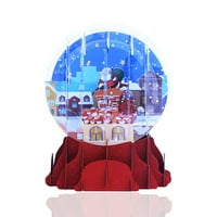 3D božićne čestitke Pop up sneg Globe čestitke Smiješne jedinstvene razglednice
