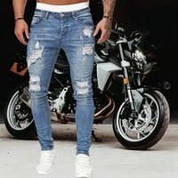 Nečuvene temp Životne tajice Frajene pantalone Rupe u boji Jeans Mens Ripped Hlače Jean Hlače za žene