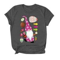 Utoimkio Plus Veličina sretne uskrsne majice za žene zečje grafičke majice kratkih rukava Tee na vrhu