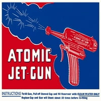 Poster atomskog jet-pištolja Print RetroGun Retrogun