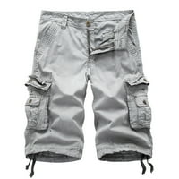 Muške casual Twill elastične gardere ispod koljena labava FIT-a s više džepa kratke hlače