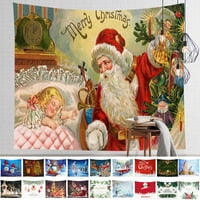 Božićna tapiserija modni zid viseći Xmas party dnevni boravak sa krevetom za krevet Ekskluzivni dekor zidni viseći umjetnički dekor
