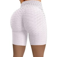 JJayotai Ženske hlače Čišćenje Žene naborane visoki struk Hip Stretch Trčanje Fitness Yoga Hlače Biker