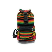 MINI RASTA PERUVIAN Plemal Print Striped uzorak lagan ruksak za vuču Dnevni paket - ručno rađene torbe Boho dodaci