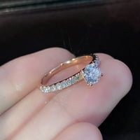 Glupest Brech dame prsten za prste izvrsne sjajne krizestone klasične vjenčane prsten za vjenčanje za mladenku legura zlato