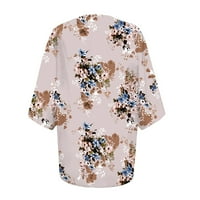 IOPQO Womens Cardigan Fall Outfits bluza za žene za žene Print Vanjski modni kaput plus veličine Cardigan