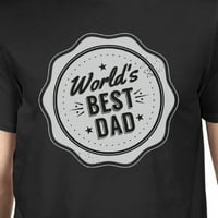 Najbolji svjetski otac Muški crni grafički poklon za majicu za očeve dan