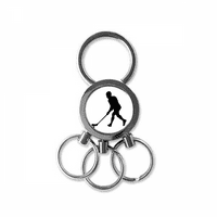 Sportski hokej Trčanje fizičkog vaspitanja od nehrđajućeg čelika metalni ključ lančani prsten za ključeve