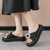 Gnobogi sandale s debelim dnom za žene haljine ljetne ženske ljetne platforme sandalama okrugle glave