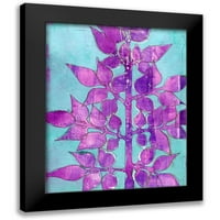 Moore, Regina Crni moderni uokvireni muzej umjetnički print pod nazivom - Purple Planta I