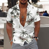 Muške ljetne havajske cvjetne majice s kratkim rukavima majice Tropska kuća za odmor Plaža Haljina Green
