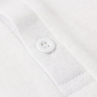 Muški majica Majica Men V Majice MANS MENS Modni Ležerne prilike Solid Cotton V izrez Pocket Gumb Short