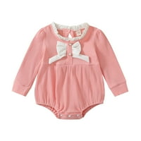 PEDORT Unise Baby Boy Girl s dugim rukavima Bodysuit pamuk jednodijelna dječja odjeća ružičasta, 100