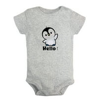 Pozdrav slatkih za bebe, životinjski penguin uzorak, skok od novorođenčadi, novorođenčad, dojenčad,