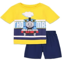 Thomas & Friends Center Engine Mali dječaci Grafička majica i kratke hlače Outfit Set Yellow 5