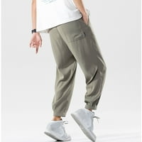 Durtebeua Srednji struk labav fit casual pantalone elastične struke hlače casual pantalone za muškarce