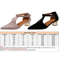 Ymiytan Dame T-Strap pete Pumpe Vjenčane lagane kopče D'Orsay Office za cipele napetano-none sandale