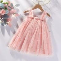 B91XZ Tulle Prom haljine cvjetne haljine daisy bez rukava Ležerne prilike bez rukava Dječje haljine