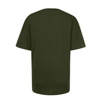 GUZOM JUNIORS Ljetni vrhovi - tiskani Comfy Trendy Slim T majica Ležerne bluze Crew Crat kratkih rukava majica Vojska zelena m