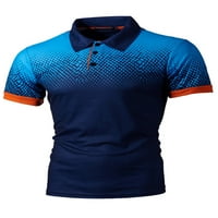 Avamo Muška ljetna reverl kratki rukav Torbica Workout Colorblock Jersey Polo Tee Majica Rad Nosite