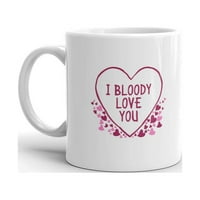 Krvava ljubav koju volite srce Valentine Dan Heart Novelty kafe čaj keramički krig uredskih radnog kupa