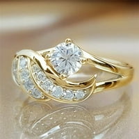 Nakit cirkonski dijamantni prstenovi Europski i američki anđeonski dijamantni prsten za nakit za žene od legura zlata
