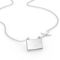 Ogrlica s bloketom Volim inicikl, šareni u srebrnom koverti Neonblond