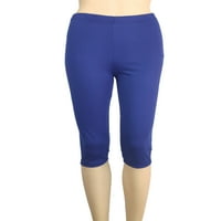 Capreze ženske gamaše u boji, ležerne rasteze mršave hlače Elastični struk Slim Fit Capri hlače
