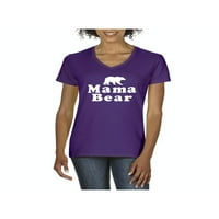 MMF - Ženska majica V-izrez kratki rukav, do žena Veličina 3XL - mama medvjed