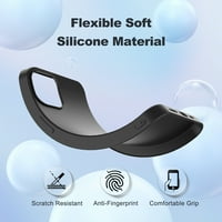 Za iPhone plus silikonsku kućicu otporni na udarnu tekuću tekućinu, crni