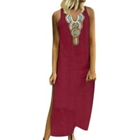 Haljine za žene labave boemske cvjetne remene s dugim rukavima kratka dugačka haljina maxi žene