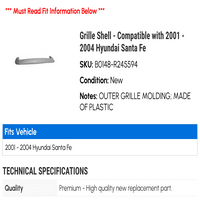 Grille Shell - kompatibilan sa - Hyundai Santa Fe 2003