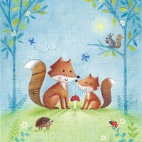 Woodland Family foster print Joanne Cave