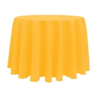 Ultimate tekstilni okrugli poliesterski posteljina stolnjak - za vjenčanje, restoran ili upotreba banketa, neon narančasta