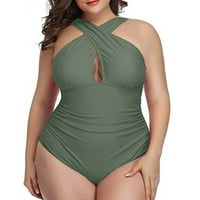 Fragarn ženska modna čvrsta boja šuplje otvoreni leđa bikini kupaći kostim split kupaći kostim