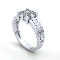 Originalna 0,5CTW okrugli rez Dijamantna muška stilski angažman za angažman prsten čvrsto 14k ruža,