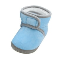 Sngxgn baby dječaci djevojke plišane zimske čizme za snijeg borave na papučama non klizanje mekane hvataljke čarape cipele, plava, veličina 13