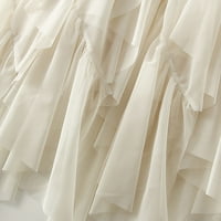 Suknje za prodaju čišćenja za žene Čvrsta boja Mrežana boja Nepravilna mreža od suknje Ruffled High