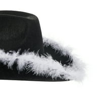 Klasični kaubojski šeširi za žene muškarci Flotirao se vintage zapadni kaubojski šešir podesiv odrasli široki rub s kaišem