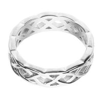 Širok keltski čvor prsten od nehrđajućeg čelika vječno vjenčanje prsten šuplji prsten