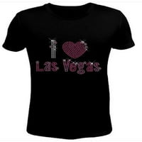 Bling Rhinestone ženska majica Las Vegas Heart JRW-213-SC
