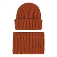 Set Winter Hat Stretch High Elastity Fuzzy Mekani zgušnjavanje Držite toplu prugu Dječji pleteni škak