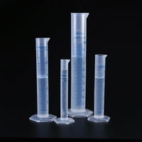 Naučni plastični diplomirani cilindrični set 10ml 25ml 50ml 100ml mjerni cilindar za eksperiment s plastičnim
