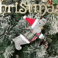 Božićno drvsko obris Dekorate Slatki ukrasi za ornament Viseći plišani zanat za odmor za odmor Kućni